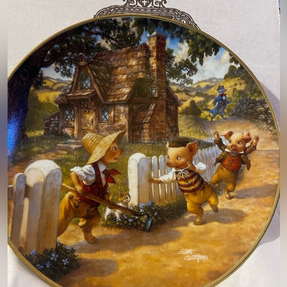 Bradford exchange “ Three little Pigs “ - Picture 4 of 4